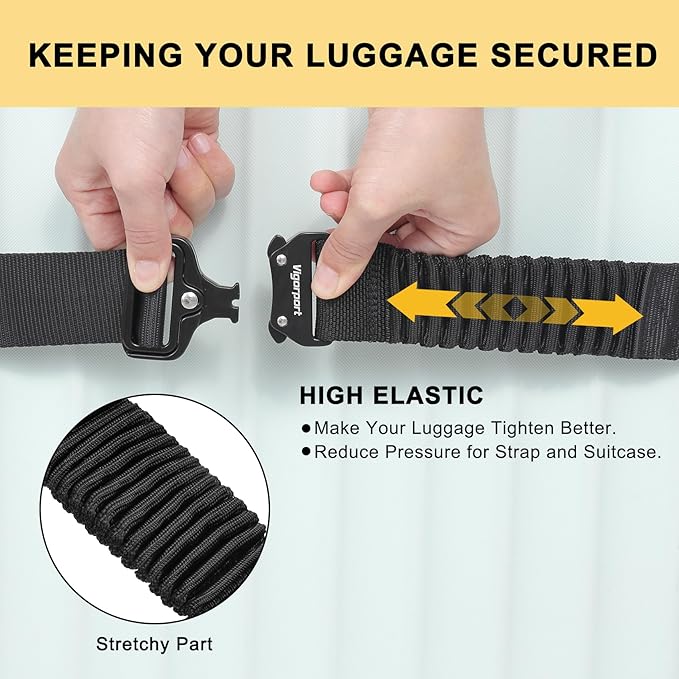 Vigorport Luggage Straps for Suitcases TSA Approved Suitcase Belt, Heavy Duty - Image 2