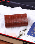 MR.OKAY 2 Watch Travel Case- Classic Leather Watch Case - Image 7