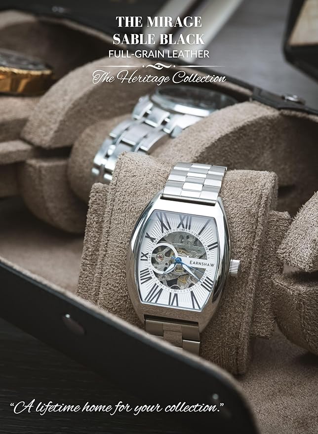 Watch Roll Travel Case 4 slots – Leather Watch Case Storage - Image 6