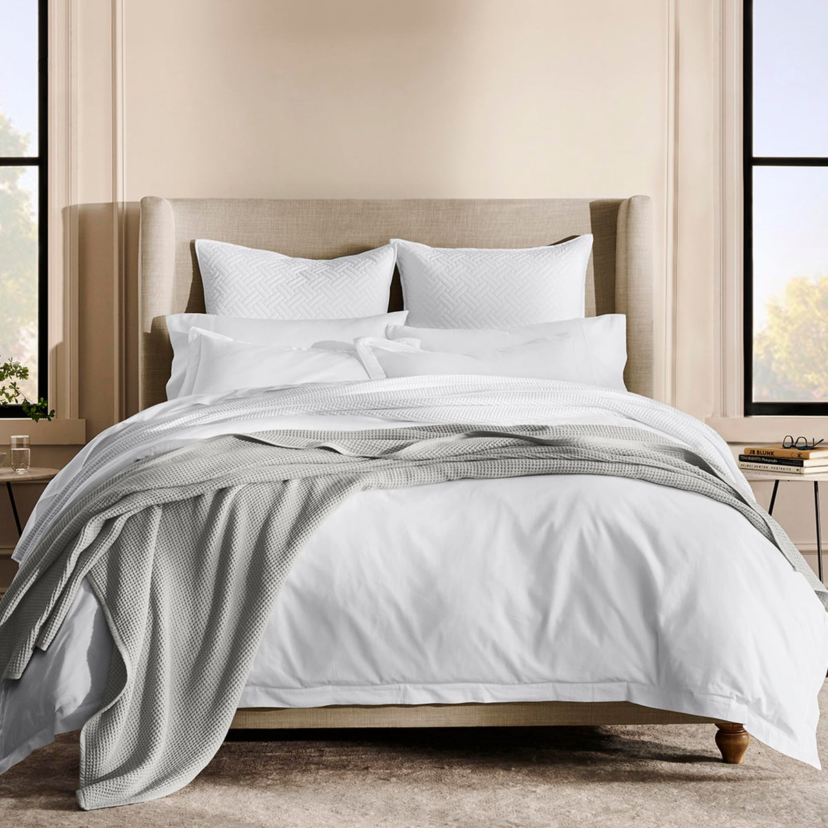 Waffle Bed Blanket (Pewter / King/California King)