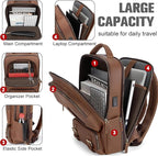 Tzowla Leather Laptop Backpack, Bag - Image 2