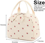 Bluboon Lunch Bag for Women Men Cute Corduroy Lunch Tote Bags Reusable - Image 2
