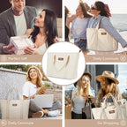 AW BRIDAL Monogram Canvas Tote Bag - Image 6
