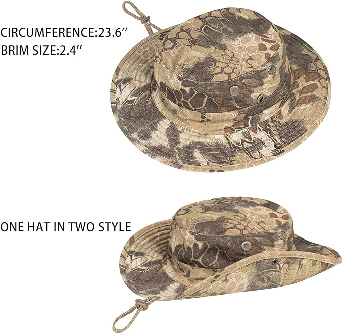Sun Hats for Men Women Boonie Hat Foldable Fishing Hat UPF 50+ Bucket Hat for - Image 2