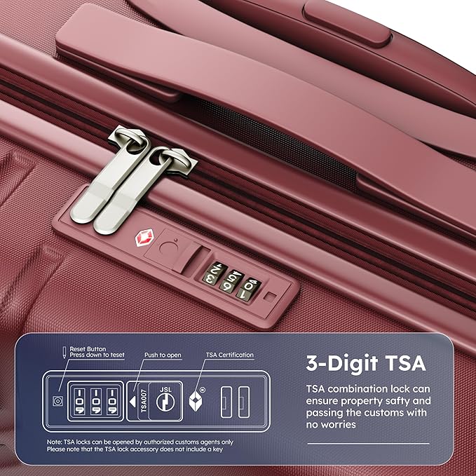 ALPHA CAMP 20-inch Carry On Luggage Airline Approved - Image 4