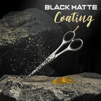 Hair Cutting Scissors - 6.5” Professional Hair Scissors For Men and Women High Carbon Stainless Steel With Serrated Blade And Leather Bag - Barber Scissors - Salon Hair Shears, Haircut Scissors