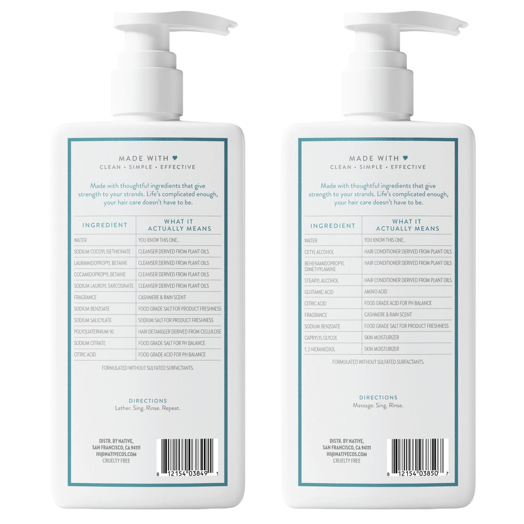 Cashmere & Rain Shampoo and Conditioner Contain Naturally Derived Ingredients (8.25 Fl Oz (Pack of 2))