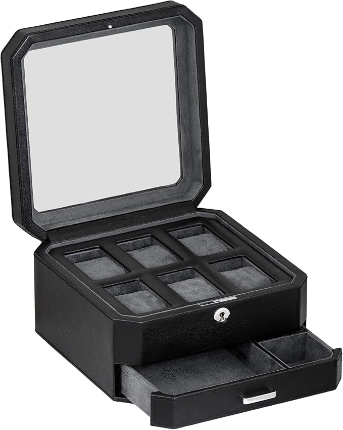 ROTHWELL 6 Slot Leather Watch Box - Image 9