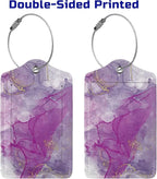 2 Pack Abstract Purple Luggage Tag - Image 4