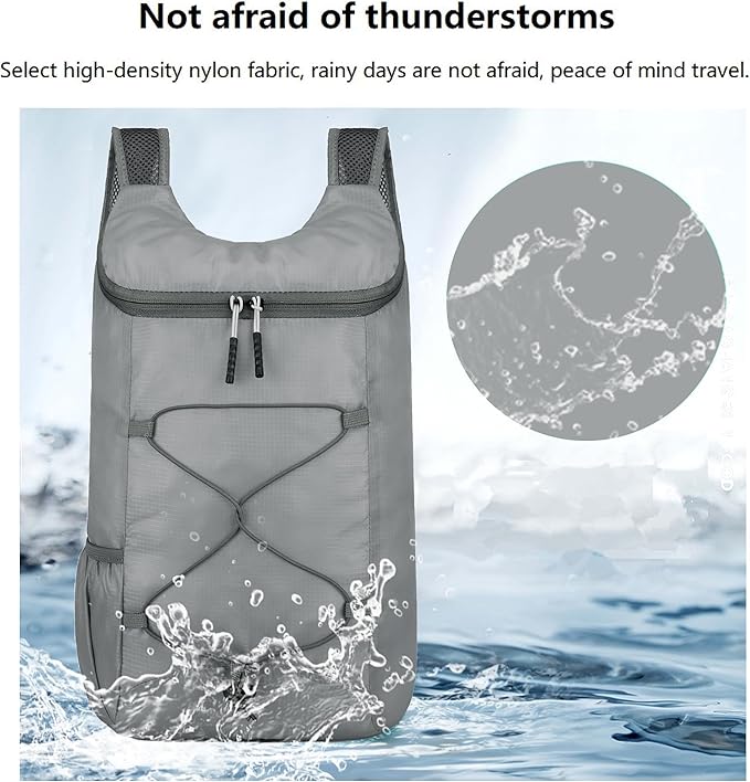 16L Hiking Daypack Lightweight Foldable Travel Backpack Water Repellent Camping - Image 4