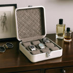 Bey-Berk Prague Aluminum Watch Case in Silver – 9-Slot Locking Travel Box - Image 4