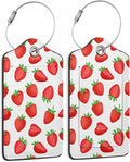 2 Pcs Strawberry Fruit Strawberries Luggage Tags, Cruise Luggage Tag by Yashilaiya