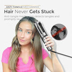 TYMO CurlPro Plus Automatic Rotating Curling Iron - Upgraded Long Barrel Curling Wand for Long Hair, Ceramic Hair Curler for Women, Anti-Scald, Tangle-Free, 600M Ionic, Dual Voltage, Grey, 1 Inch