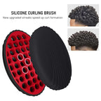 PARAO-Silicone Curling Brush,Magic Wave Afro Comb,Two Sides InterchangeTwist Tool,Hair Curler Brush For Men Women Boy Girl,2-Piece Set（Red）