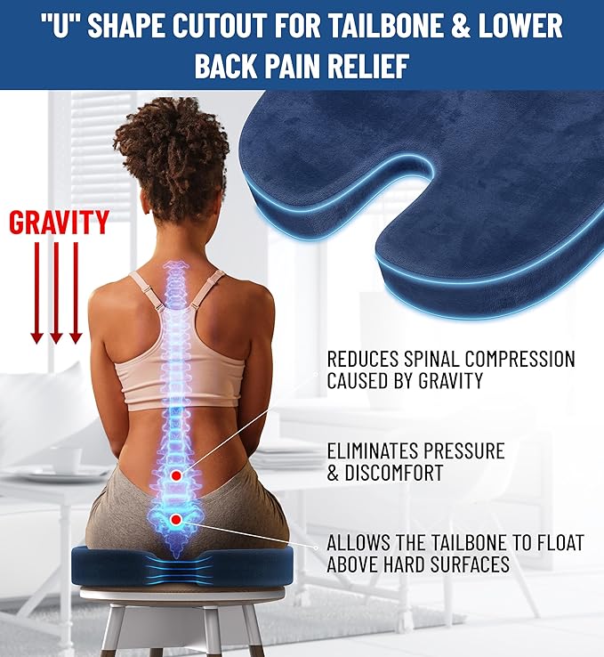 Everlasting Comfort Doctor Recommended Memory Foam Seat Cushion - Image 3