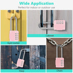 CL21RQ 2.6 Inch Long Shackle Combination Lock, 4 Digit Combination Padlock Set - Image 6
