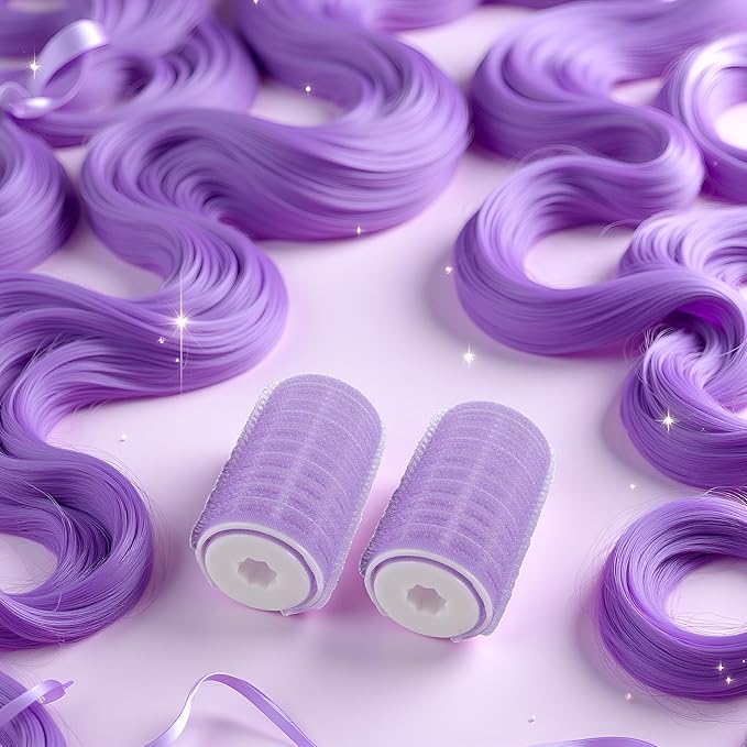 2pcs/set Purple Hair Curling Clips,Portable Bangs and Hair Curlers, Natural Fluffy Curling Clips for DIY Styling,Styling Tools and Appliances(S)