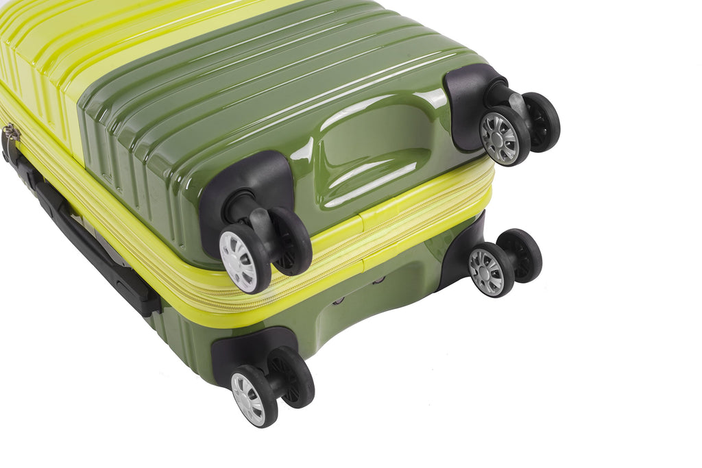 Melbourne Hardside 2 Piece Expandable Spinner Wheel Luggage Set (Two Tone Green / 2 Piece (20"/28"))