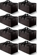 8 Pack Large Strong Bags with Zippers & Carrying Handles by HOMESURE