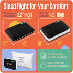 Kids Camping Pillow: Dual-Cover Memory Foam Small Pillow; Medium-Firm Camp - Image 5