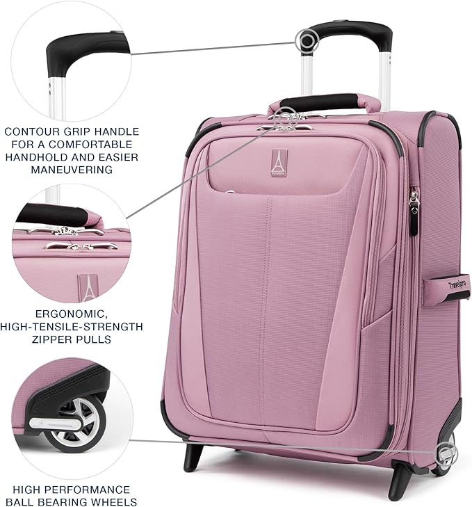 Travelpro Maxlite 5 Softside Expandable Upright 2 Wheel Carry on Luggage - Image 4