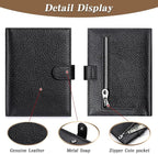 Passport Holder for Travel Women RFID Blocking Genuine Leather Passport Wallet - Image 7