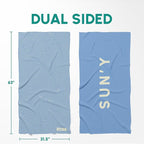 SUN'Y Waffle Microfiber Beach Towel – Sand Free, Quick Dry, Ultra Absorbent - Image 6