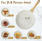 SENSARTE Nonstick Ceramic Frying Pan Skillet, 9.5 Inch Omelet Pan, Healthy Non - Image 6