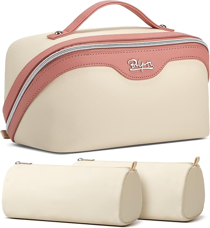 BOYATU Travel Makeup Bag Organizer Cosmetic Bag: 3 Pcs Set Make up Bags by BOYATU