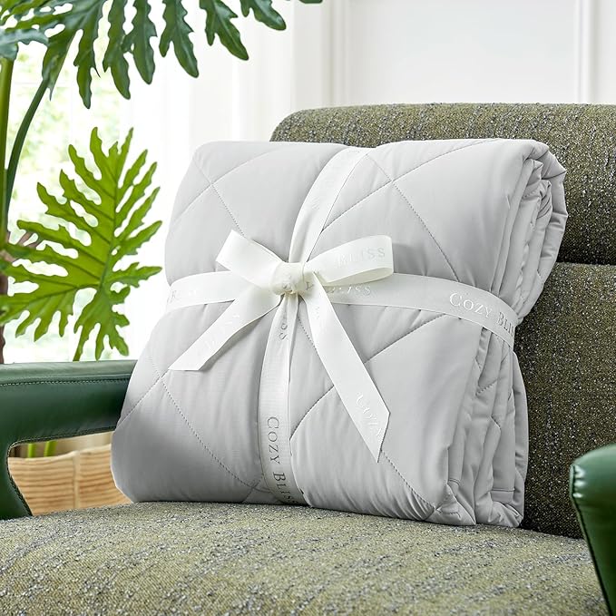 Cozy Bliss Cooling Blanket for Hot Sleepers, Q-Max 0.4 Cooling Comfort for - Image 5