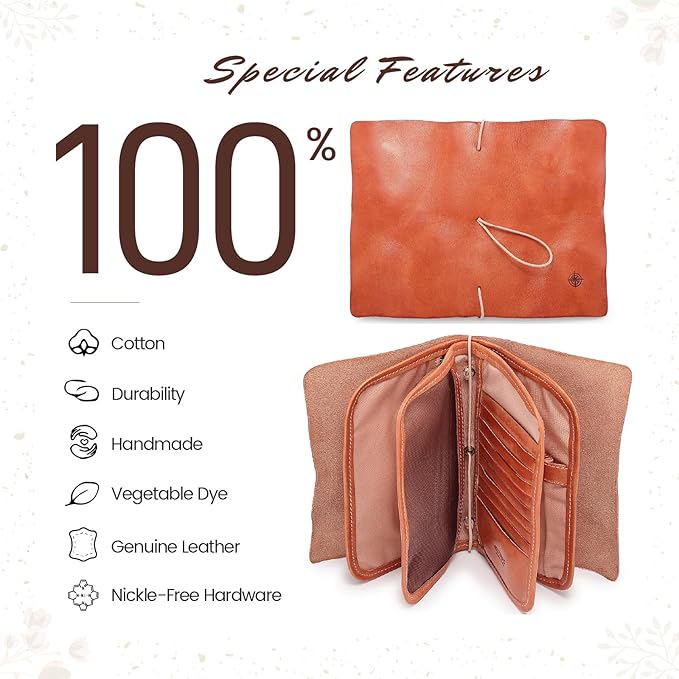 Genuine Leather Nomad Organizer Travel Wallet | Women's Wallet Clutch Passport - Image 5