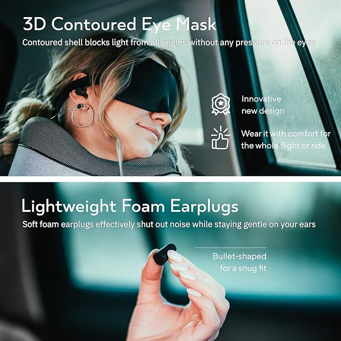 Travel Neck Pillows for Airplanes, Sleeping Essentials for Long haul Flights - Image 5