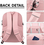 Lapsouno Large Backpack for Women, TSA 17.3 Inch Travel Laptop Backpack - Image 4