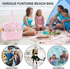 Beach Pool Bags Tote for Women Ladies Large Gym Tote Carry On Bag - Image 6