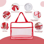 XEWEA Clear Travel Toiletry Bags, 3 Pack TSA Approved Transparent Makeup Bag - Image 3