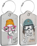 Funny Giraffe 2 Pack Luggage Tag by DEMACYA