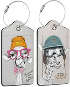 Funny Giraffe 2 Pack Luggage Tag by DEMACYA