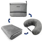 3-in-1 Travel Pillow Blanket Set by FunLake