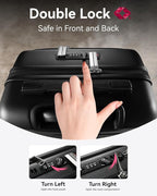LUGGEX Carry On Luggage 22x14x9 Airline Approved, Polycarbonate Hard Suitcase - Image 3