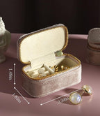 TAIMY Mini Jewelry Travel Case, Velvet Small Travel Jewelry Box, Portable - Image 2