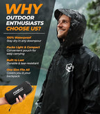 Foxelli Rain Poncho for Adults – Extra Long Reusable Waterproof Raincoat - Image 8