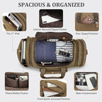 Gonex Canvas Duffle Bag for Travel 60L Duffel Overnight Weekend Bag - Image 4