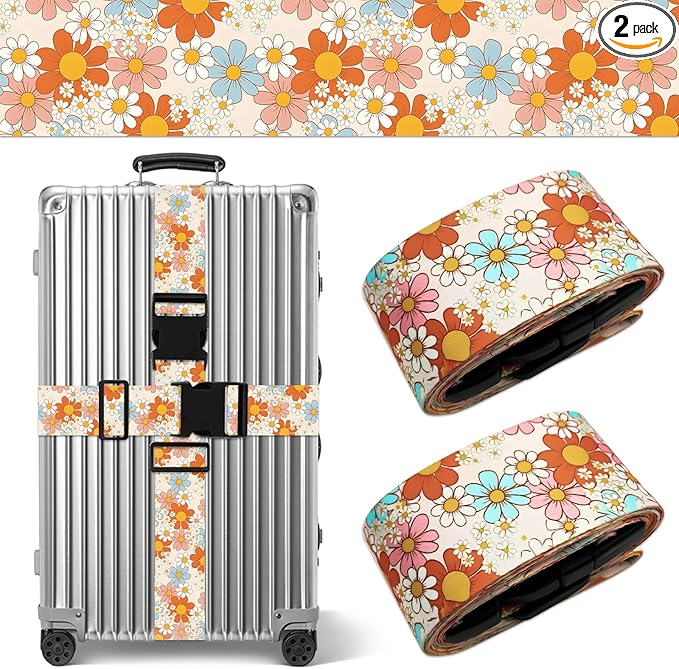 Daisy Luggage Straps for Suitcases TSA Approved, Luggage Identifiers for by Unknown