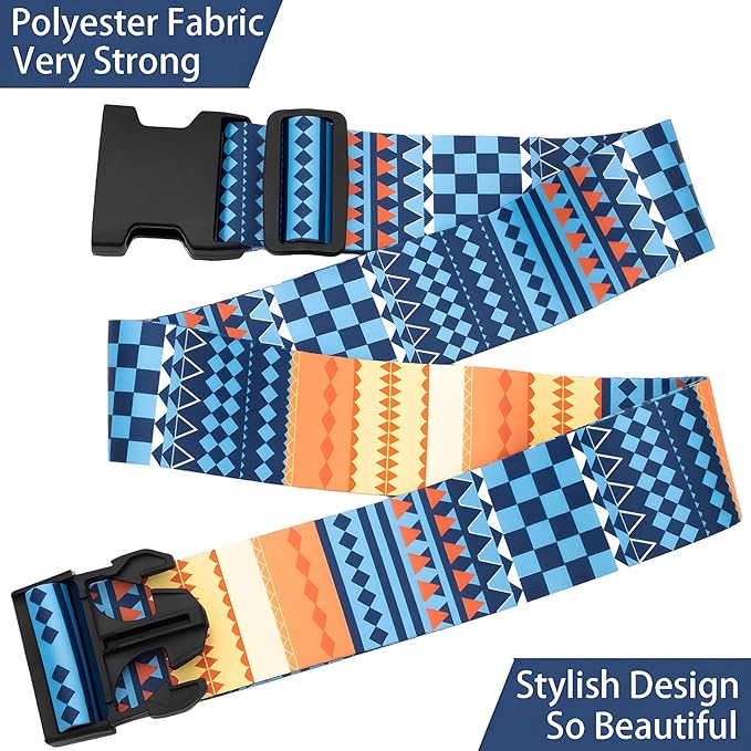 Bohemia Luggage Straps for Suitcases, Adjustable Luggage Travel Belts to Keep - Image 5
