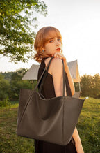 KALIDI Large Tote Bag Vegan Leather Casual Zipper Work Bag Weekender Hobo - Image 7