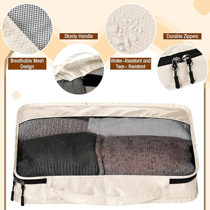 5 Pcs Packing Cubes for Suitcase Large Travel Cubes Carry on Luggage Organizer - Image 3