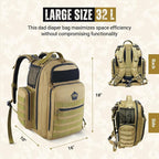 HighSpeedDaddy - Baby Diaper Backpack, Military-Grade, Waterproof, Compact Baby - Image 2