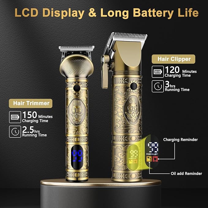 GSKY Beard Trimmer for Men, Hair Clippers for Men Professional,Cordless Mens Hair Trimmer