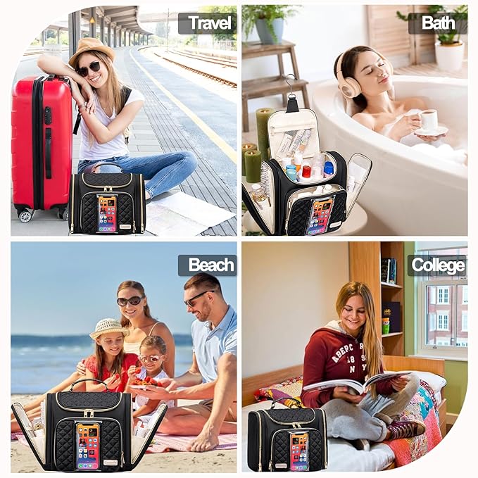 Travel Toiletry Bag for Women, Hanging Toiletry Bag, Bathroom Bag Portable - Image 7