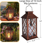 TAKE ME 14" Solar Lantern Outdoor Garden Hanging Lantern Waterproof LED - Image 5